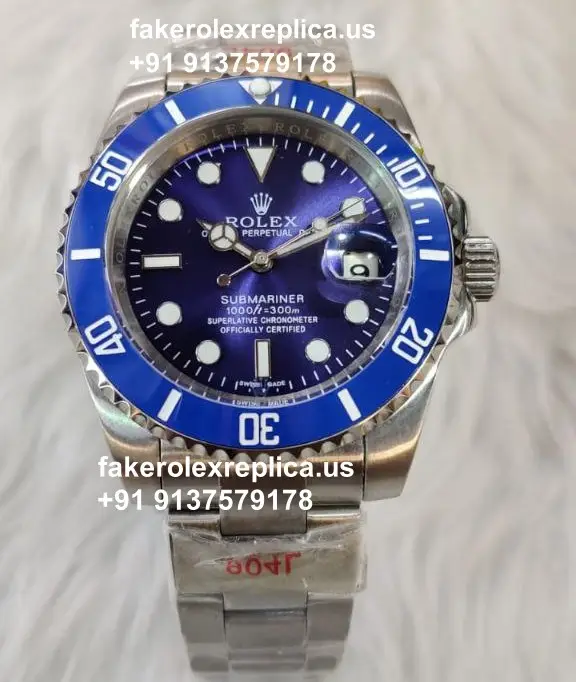 Rolex Date Submariner Smurf Blue Dial Watch | Ref.116619LB