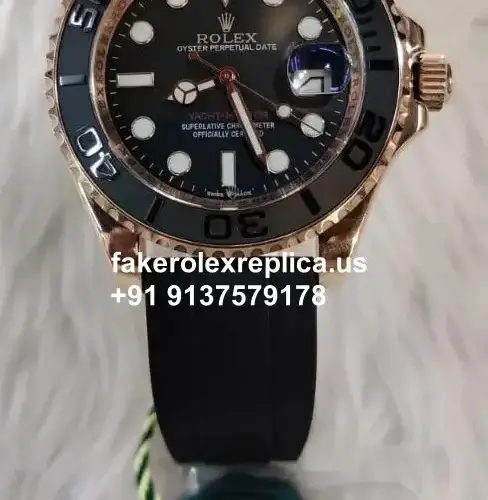 Rolex Yacht Master Oysterflex Everose Gold Replica Watch | Ref.169622